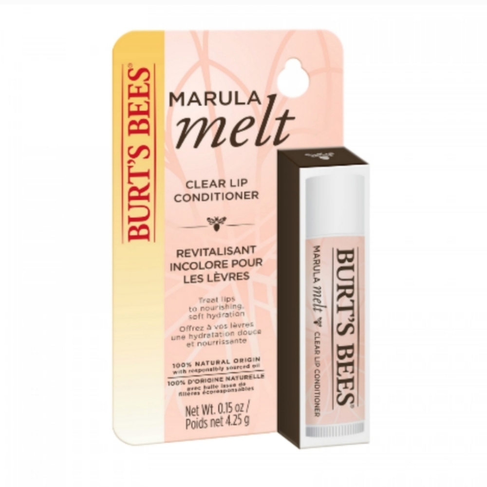 3 x Burt's Bees Marula Melt Clear Lip Conditioner